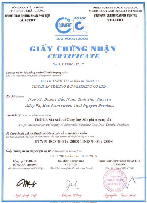 Thử tải nắp hố ga gang tại cty Thành An