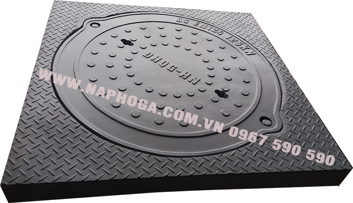 Nắp hố ga composite khung dương kích thước 900x900mm